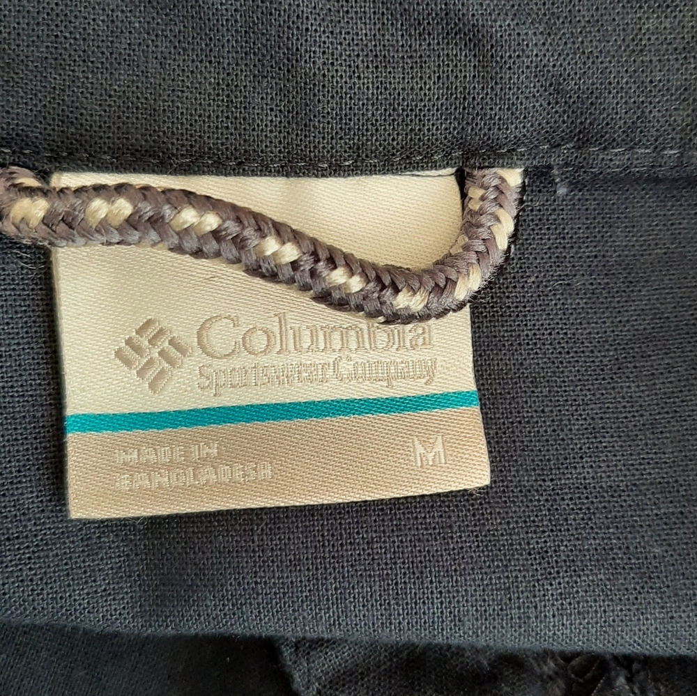 COLUMBIA 100% Organic Cotton Canvas Utility Jacket Zip-Up Navy Blue Women's Sz M - Picture 13 of 14